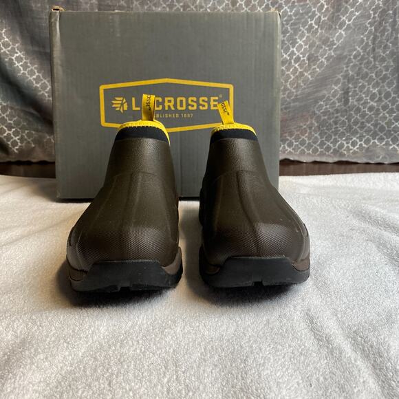 LaCrosse Alpha Muddy Boot Mens 8 Brown 4.5" Waterproof Outdoor Rain Utility Chic - Picture 5 of 10